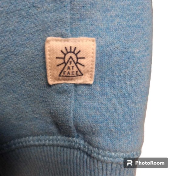 Fat Face Sky Blue Hooded Sweatshirt Full Zipper Closure Size XS - Picture 4 of 10